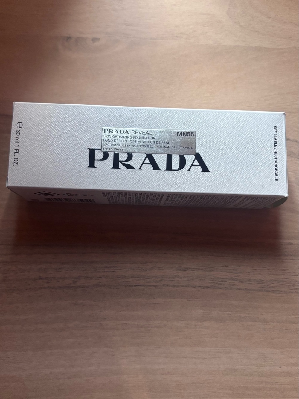 Prada Reveal Foundation Box - White and Black Packaging